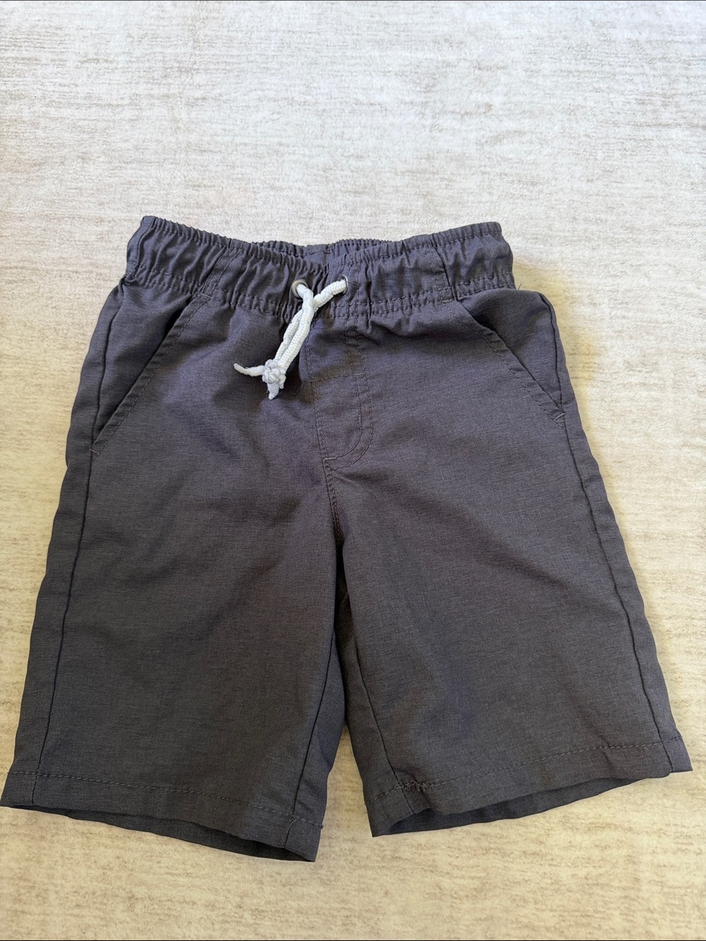 Cat & Jack Charcoal Elastic-Waist Drawstring Shorts